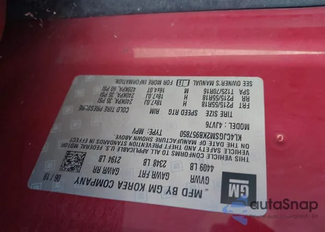 2019 Buick Encore Awd Essence z USA, uszkodzony, nr VIN KL4CJGSM2KB957850